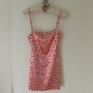 Urban Outfitters Baby Pink Sateen Butterfly Mini Dress
Size: XS 
EUC